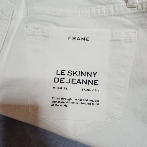 FRAME White Denim, Size 29 Skinny Jeans - Picture 2 of 5